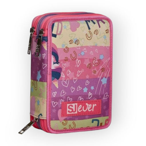 Picture of SEVEN 3 ZIP EVER RAYLY GIRL PENCIL CASE (FILLED)